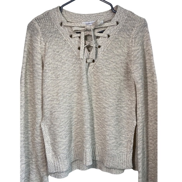 Cupcakes and Cashmere Gray Knitted Pullover Sweater size S - Picture 3 of 6